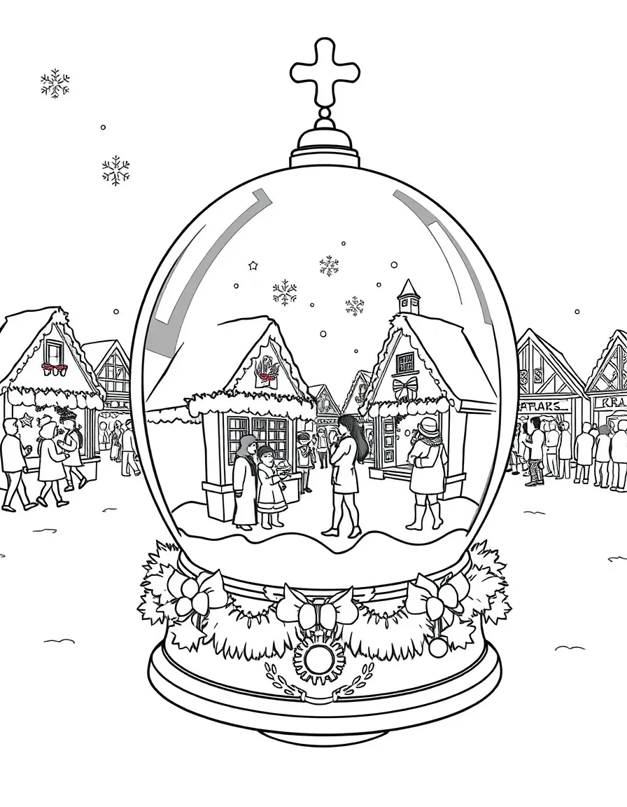 (Germany) German Christmas market snow globe