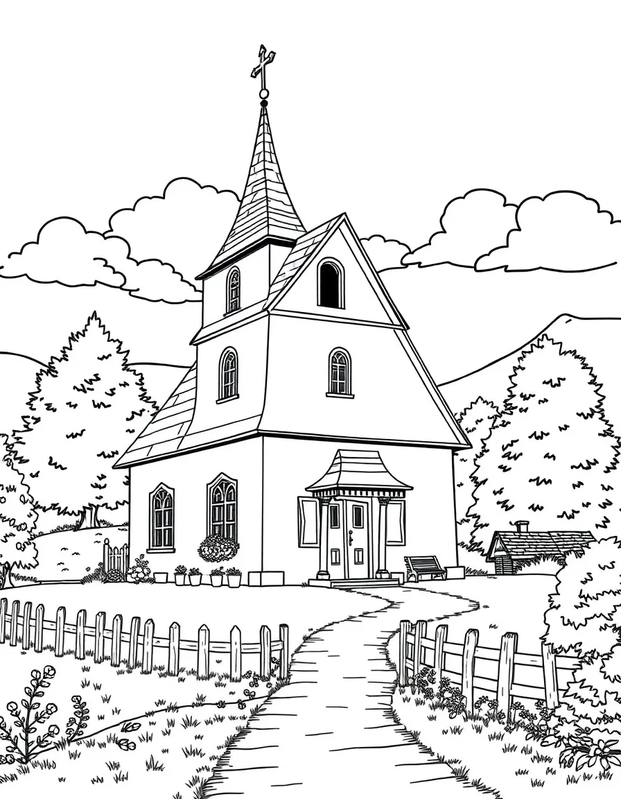 (Germany) Traditional German countryside church