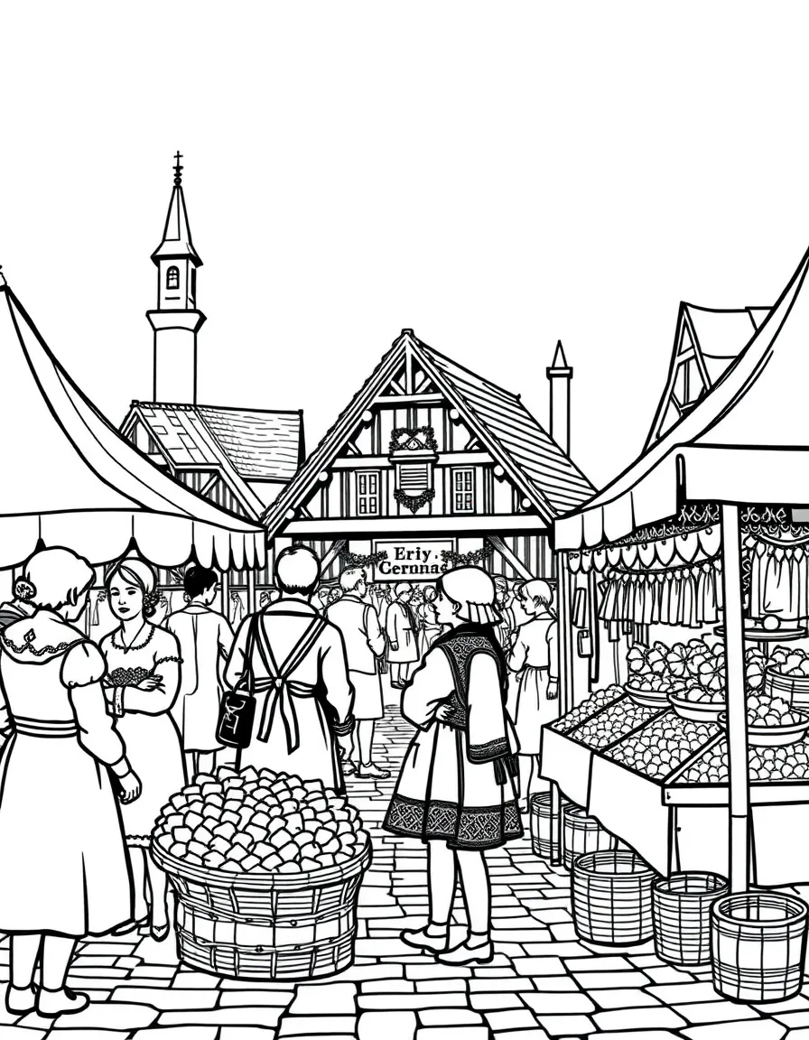 (Germany) German traditional craft fair scene