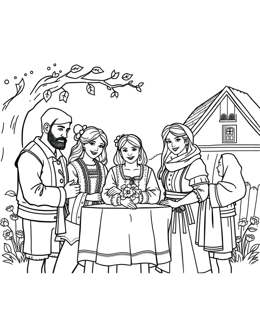 (Germany) Traditional German family gathering