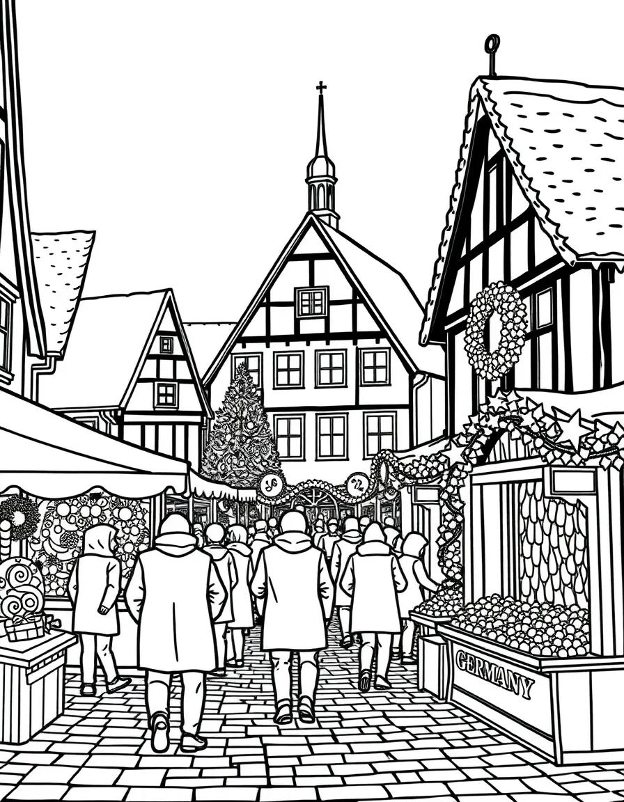 (Germany) Christmas market traditional atmosphere