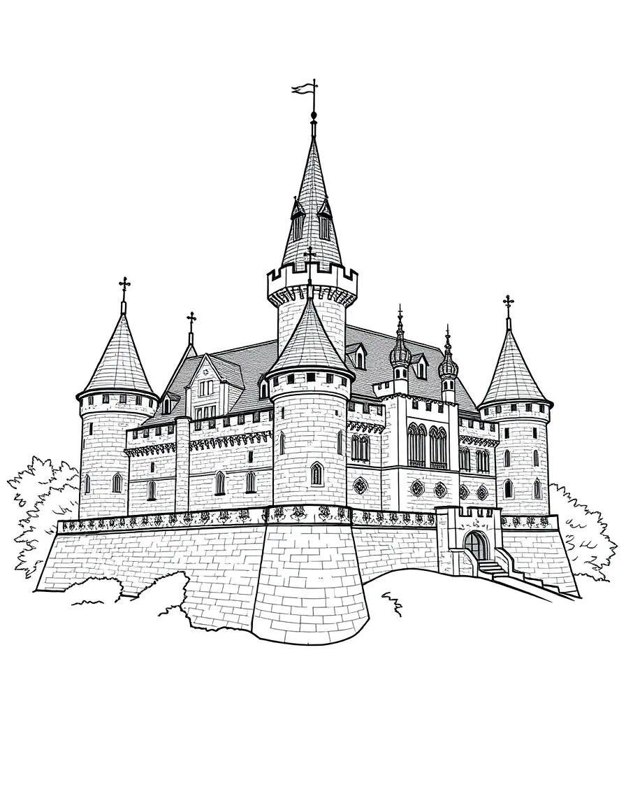 (Poland) Malbork Castle, the largest brick castle in the world, with its fortress walls and towers