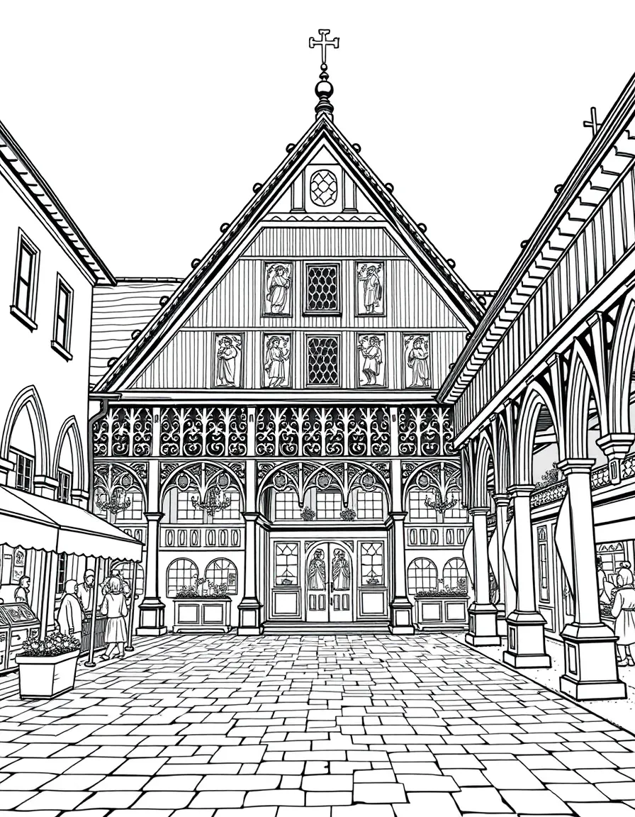 (Poland) The medieval Cloth Hall (Sukiennice) in Krakow's Main Square with its Renaissance arcade