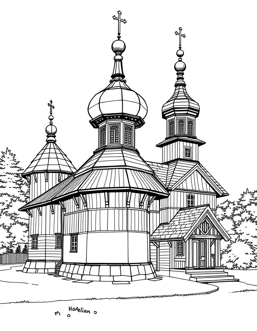 (Poland) The wooden churches of southern Poland with their distinctive onion domes