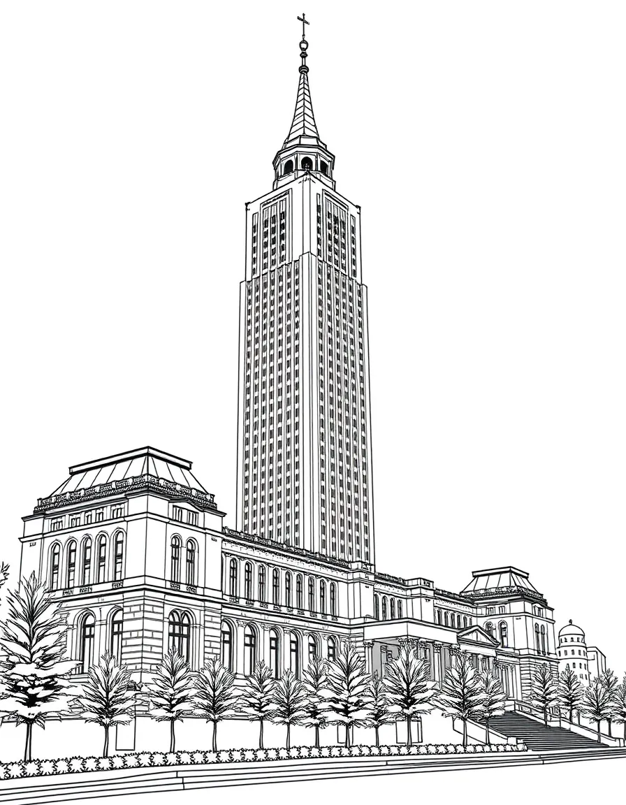 (Poland) The Palace of Culture and Science in Warsaw, the city's tallest building