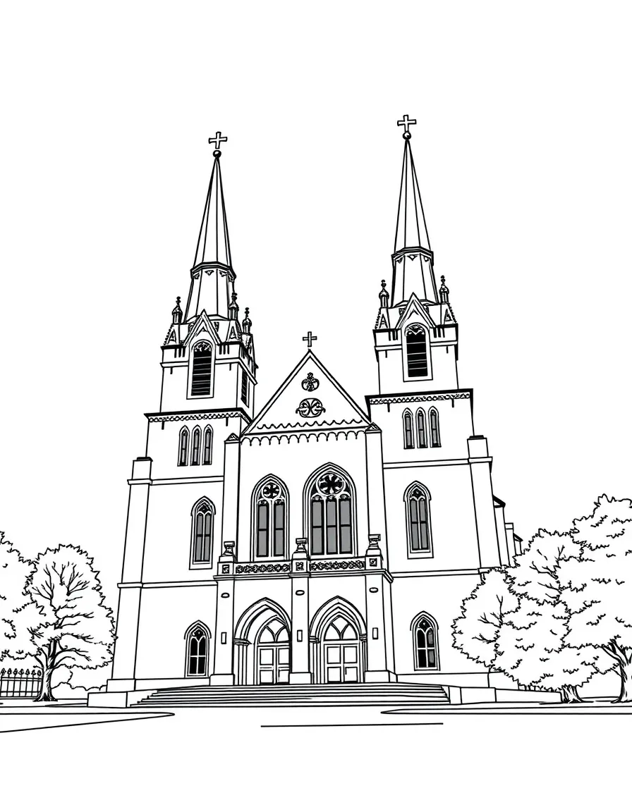(Poland) Gniezno Cathedral, the first capital of Poland, with twin towers