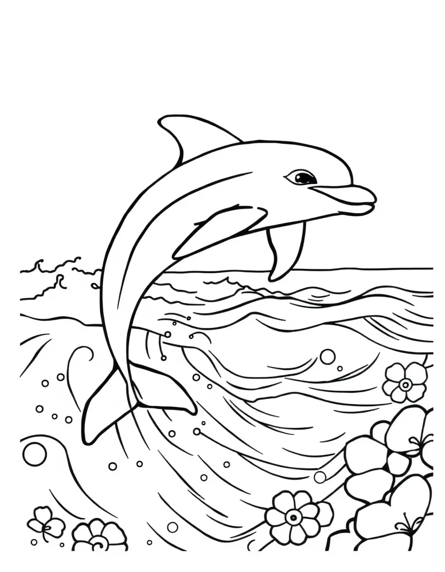 (Hawaii) A dolphin jumping in the ocean.