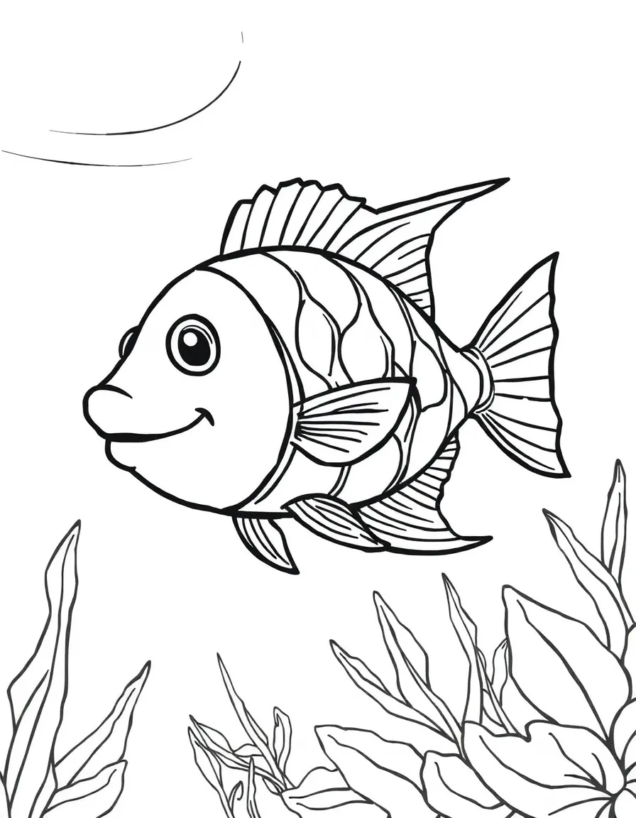 (Hawaii) A happy fish in the water.