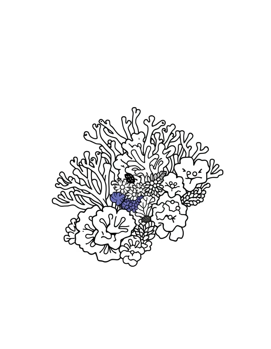 (Hawaii) A colorful coral reef.