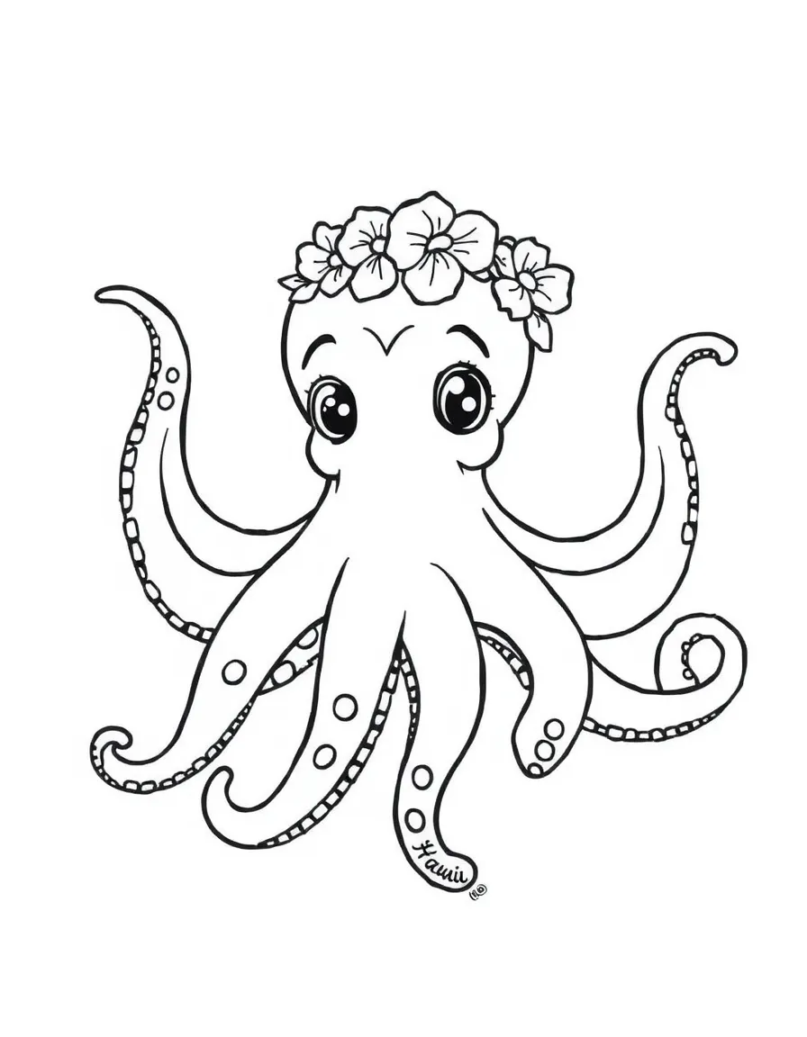 (Hawaii) A friendly octopus.
