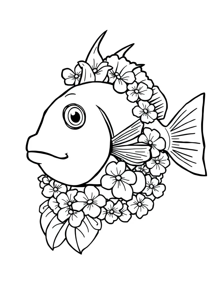 (Hawaii) A fish wearing a lei.