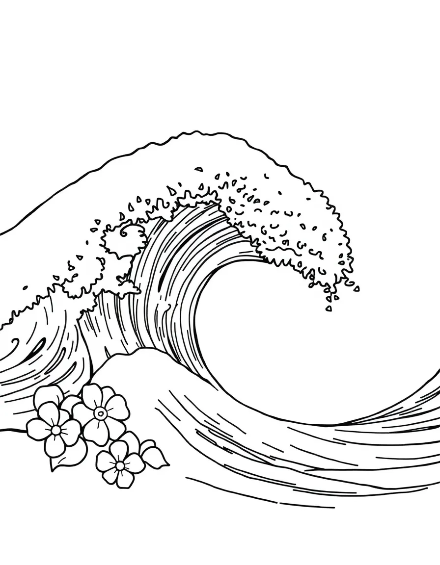 (Hawaii) A big wave for surfing.