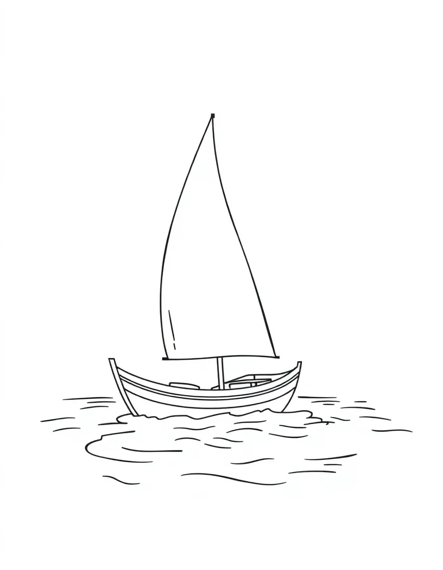 (Hawaii) A small boat with a sail.