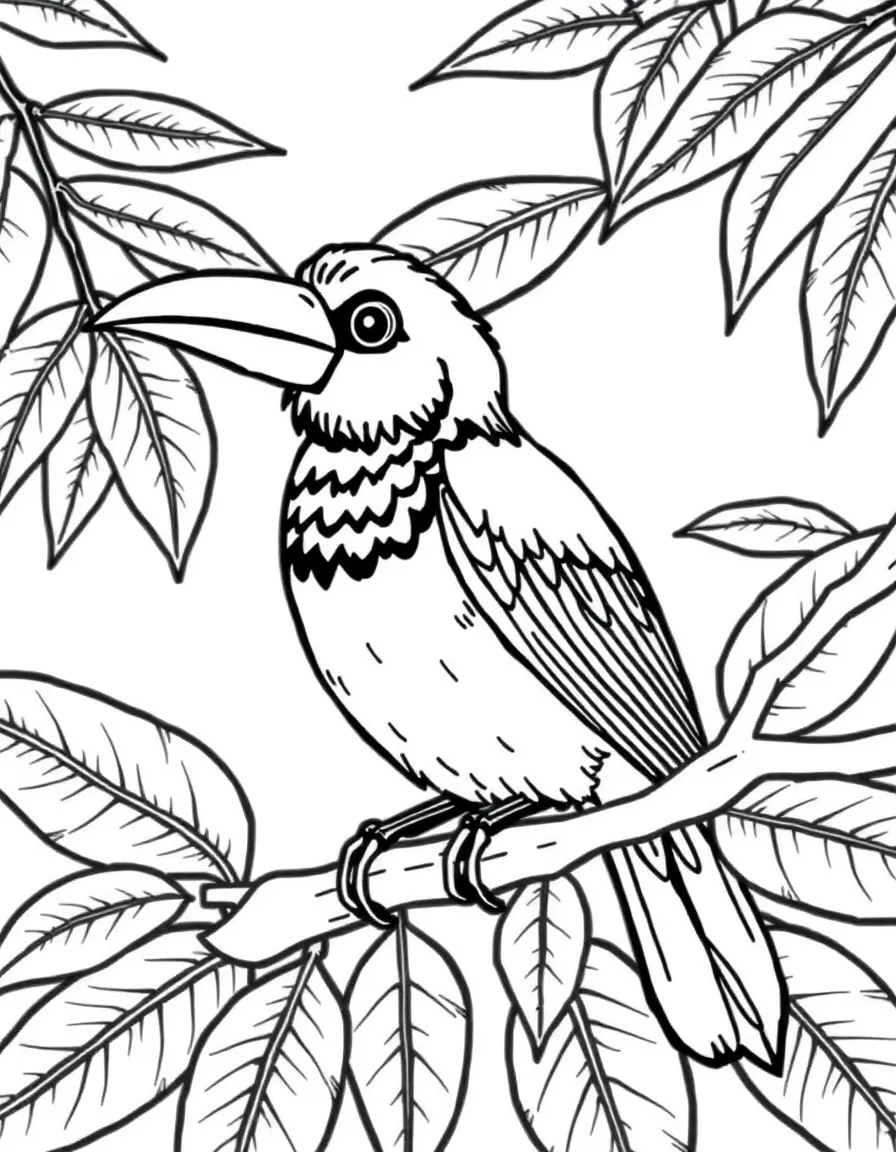 (Hawaii) A bird sitting on a branch.