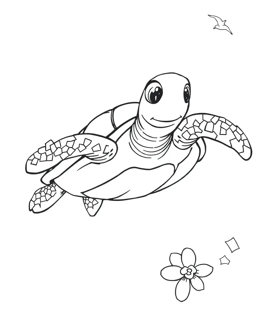(Hawaii) A happy sea turtle.