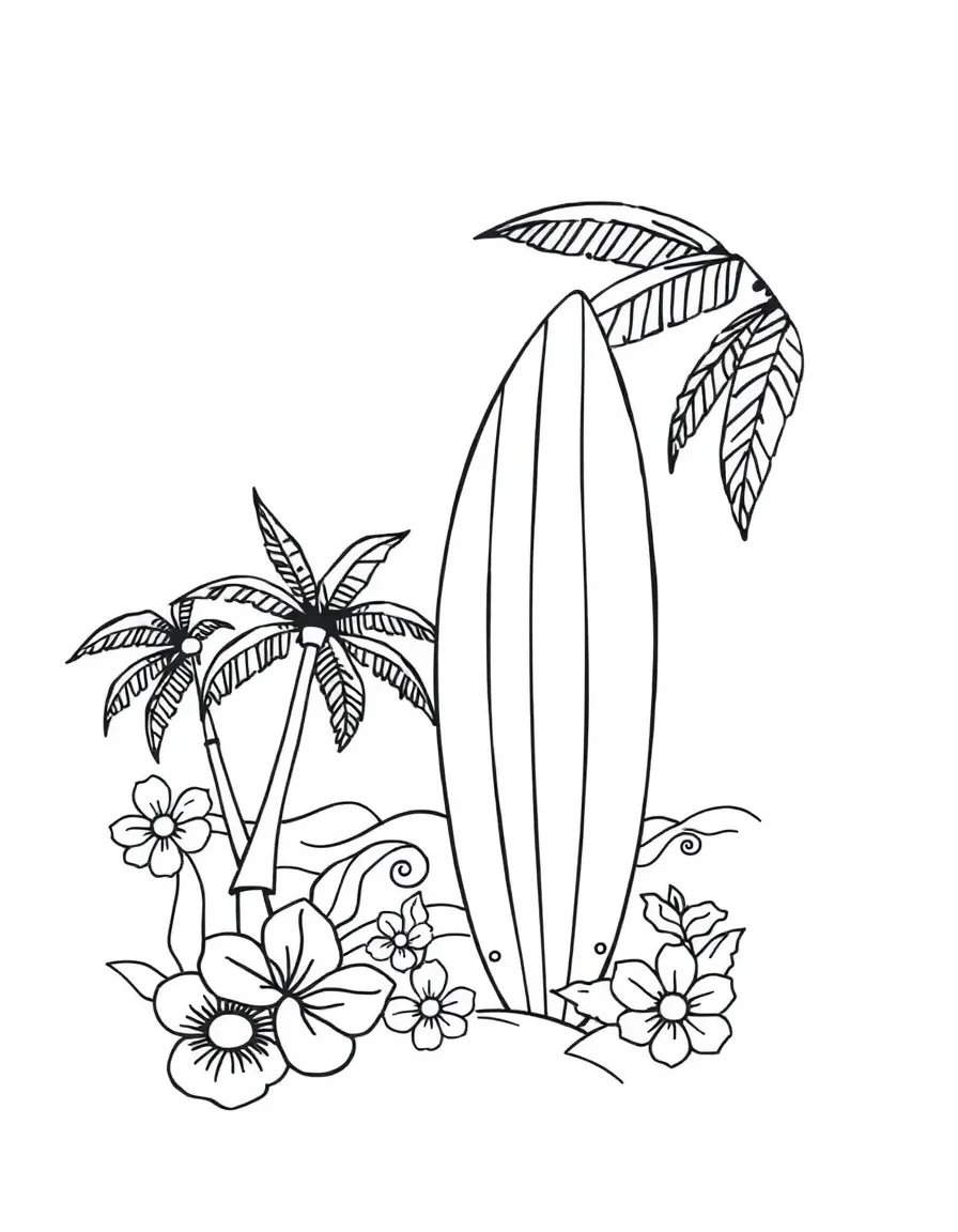 (Hawaii) A happy surfboard.
