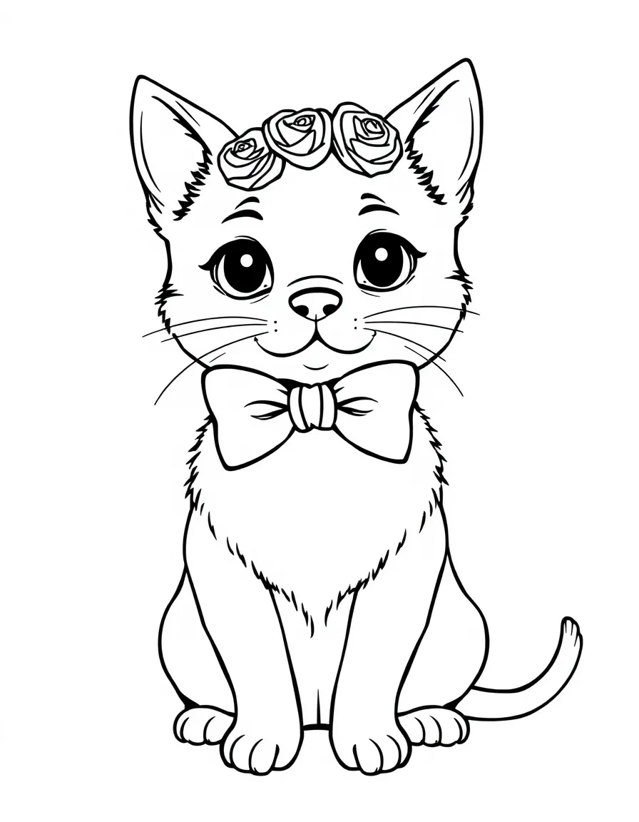A wedding pet (dog or cat with bow tie)