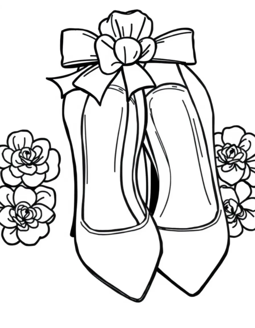 A pair of high heels and dress shoes
