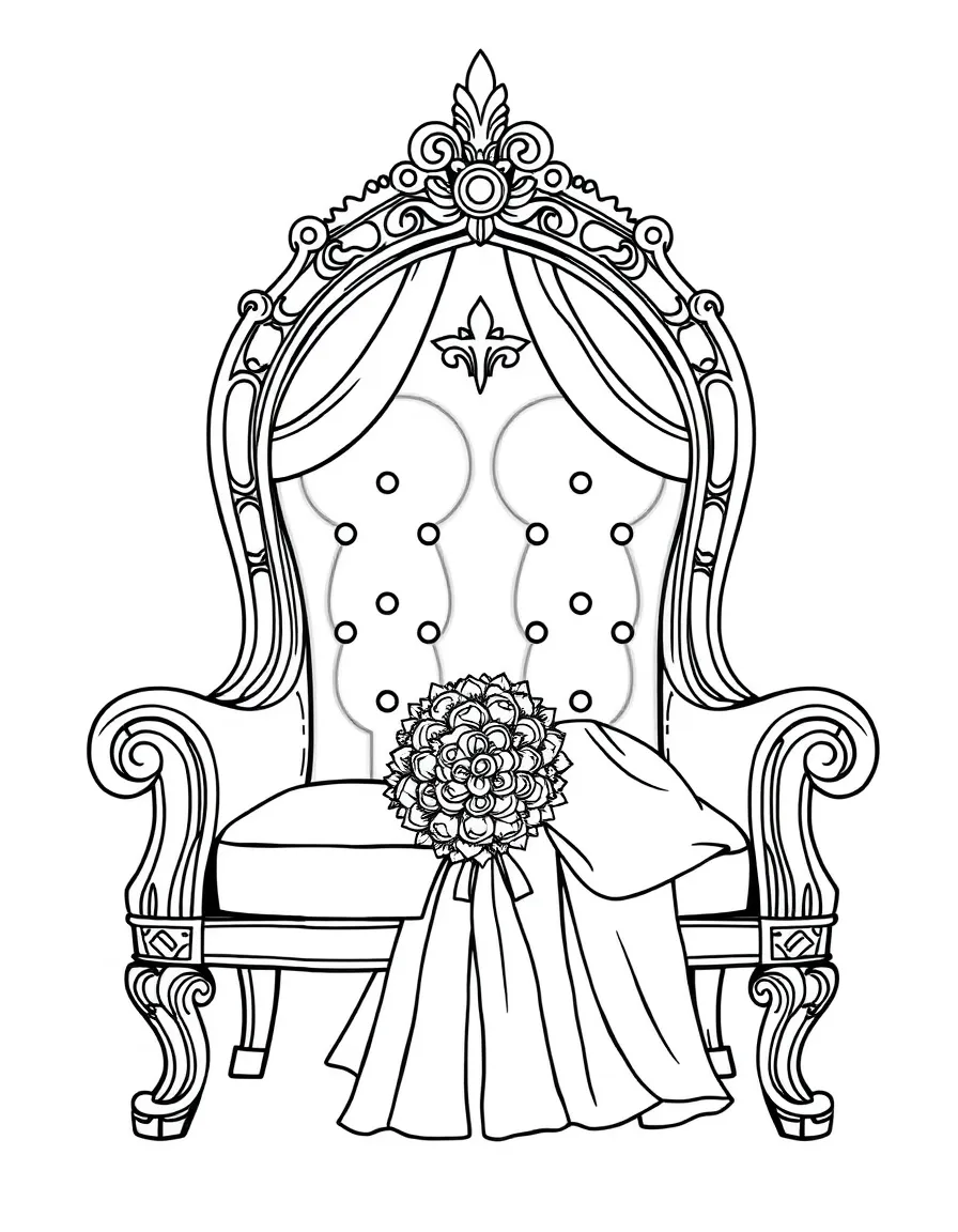 A wedding throne or loveseat for the couple