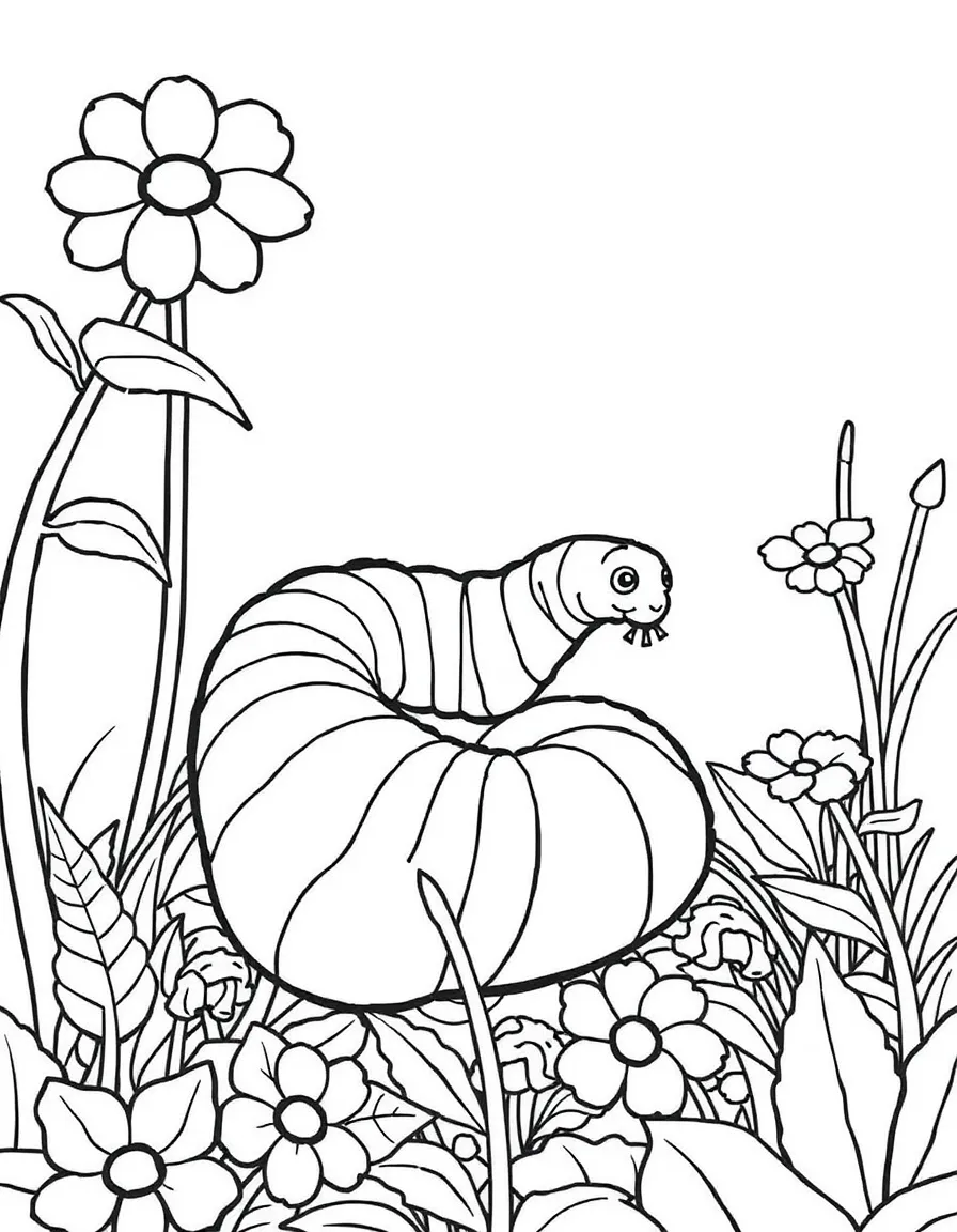 A millipede coiled up in a garden