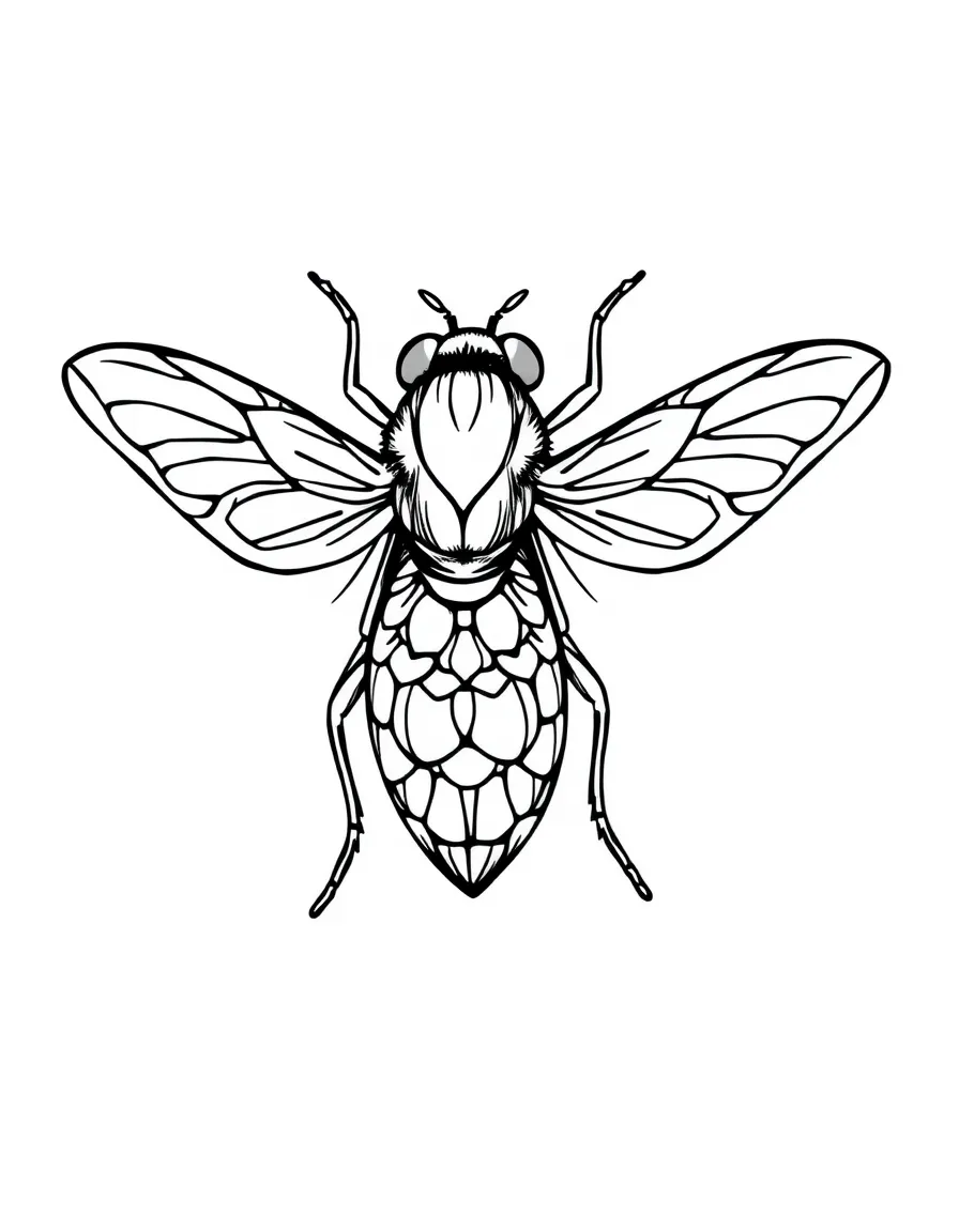A deer fly with patterned wings