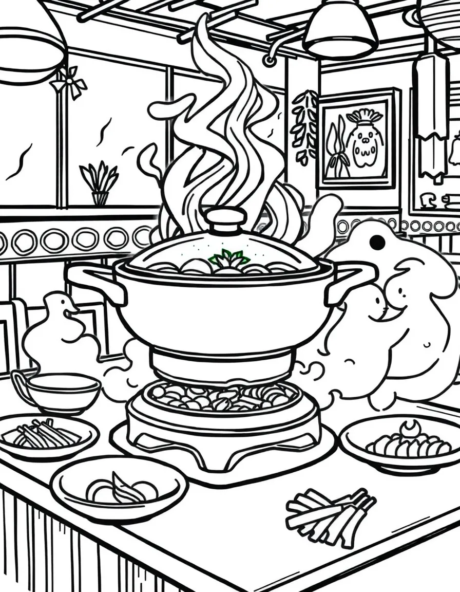 hot pot in a restaurant