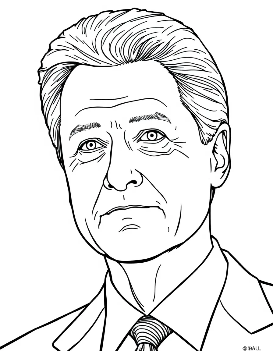 portrait of Bill Clinton, former US President