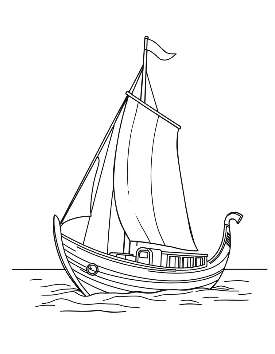 (Arab) A traditional Arabic dhow sailing boat