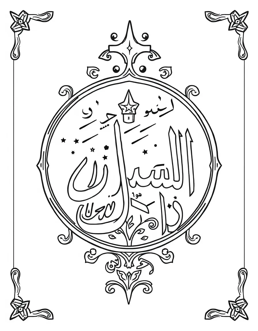 (Arab) Arabic calligraphy writing "Peace" (Salam)