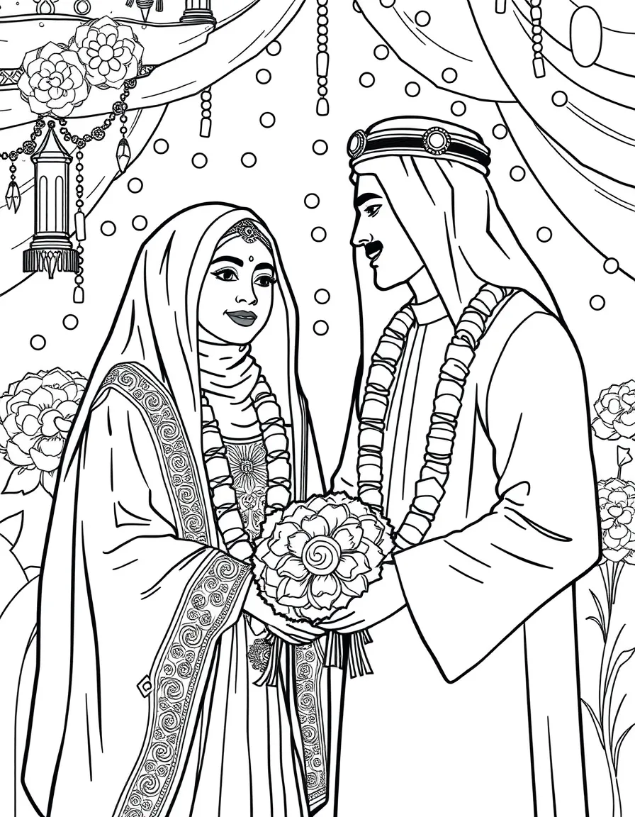 (Arab) A traditional Arabic wedding celebration