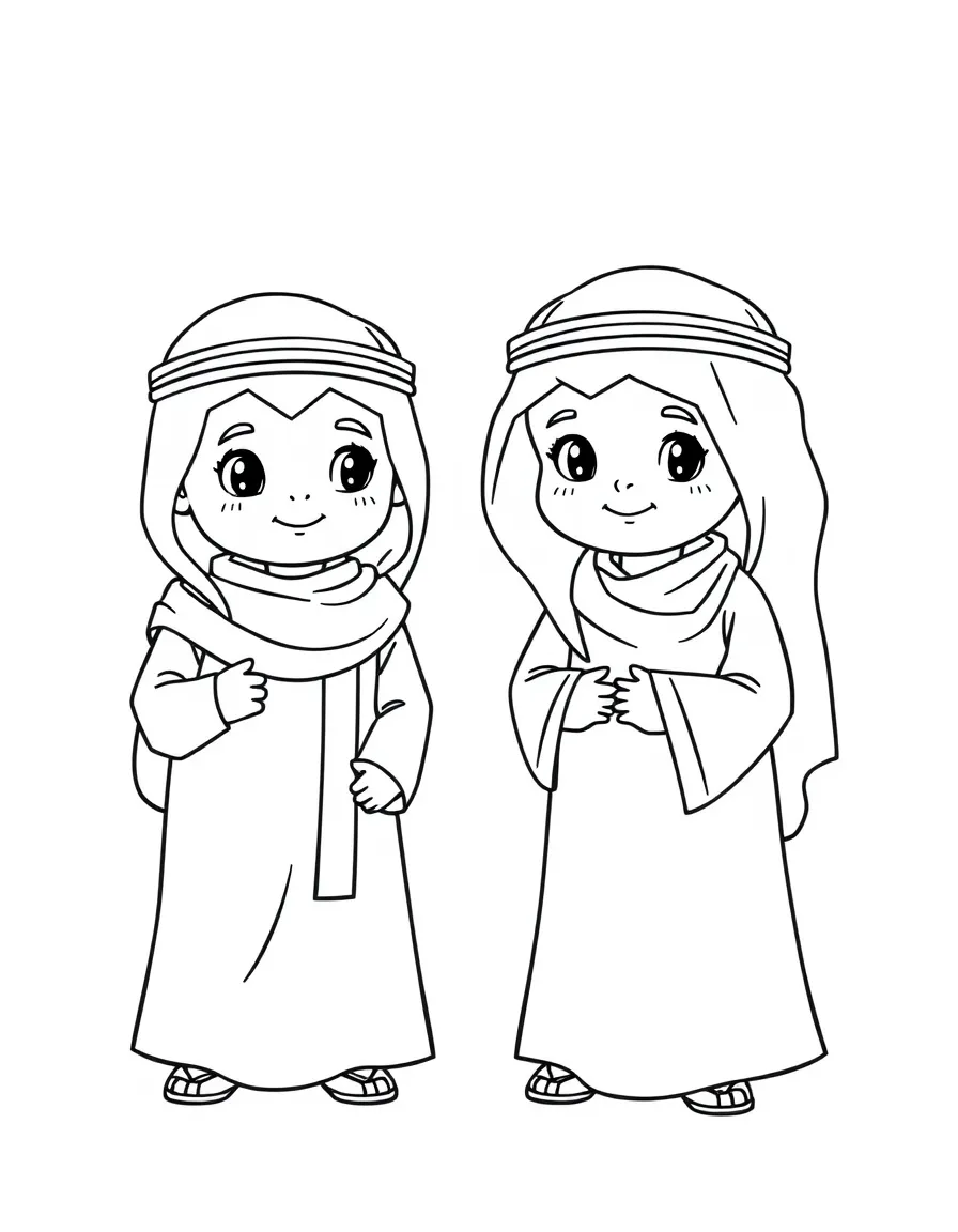 (Arab) Emirati children in national dress