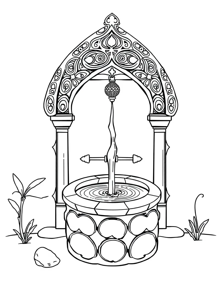 (Arab) A traditional Arabic water well