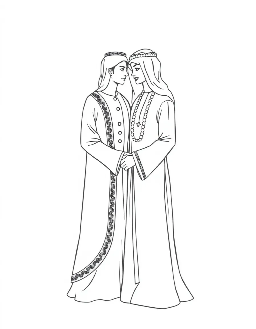 (Arab) A traditional Arabic wedding dress