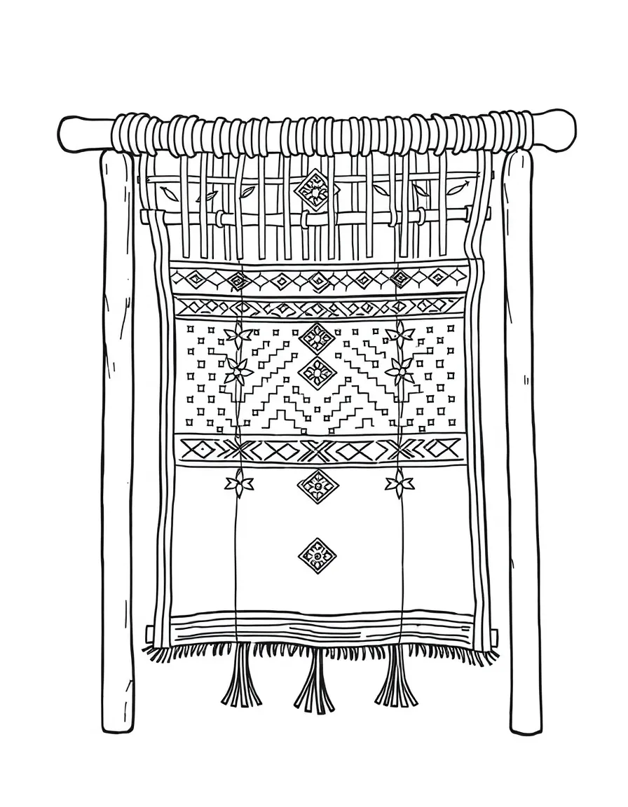 (Arab) Traditional Arabic textile weaving