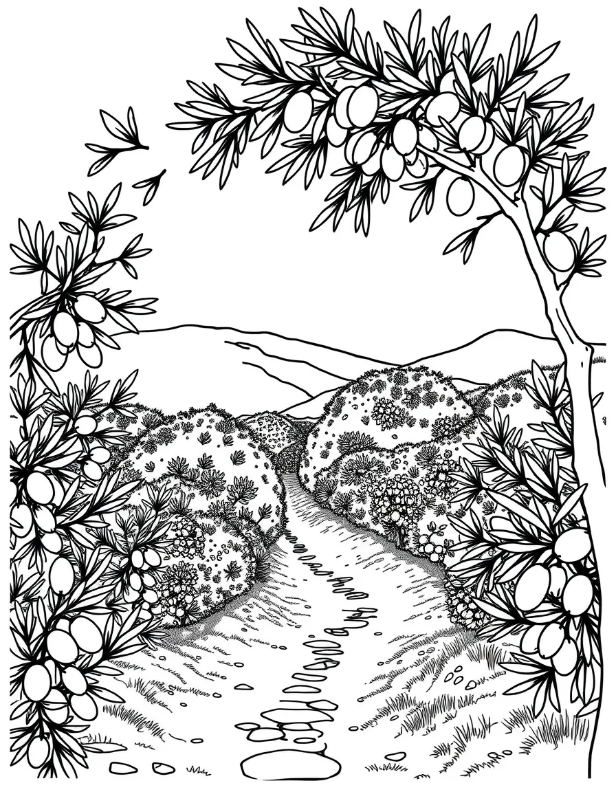 (Arab) Tunisian olive groves