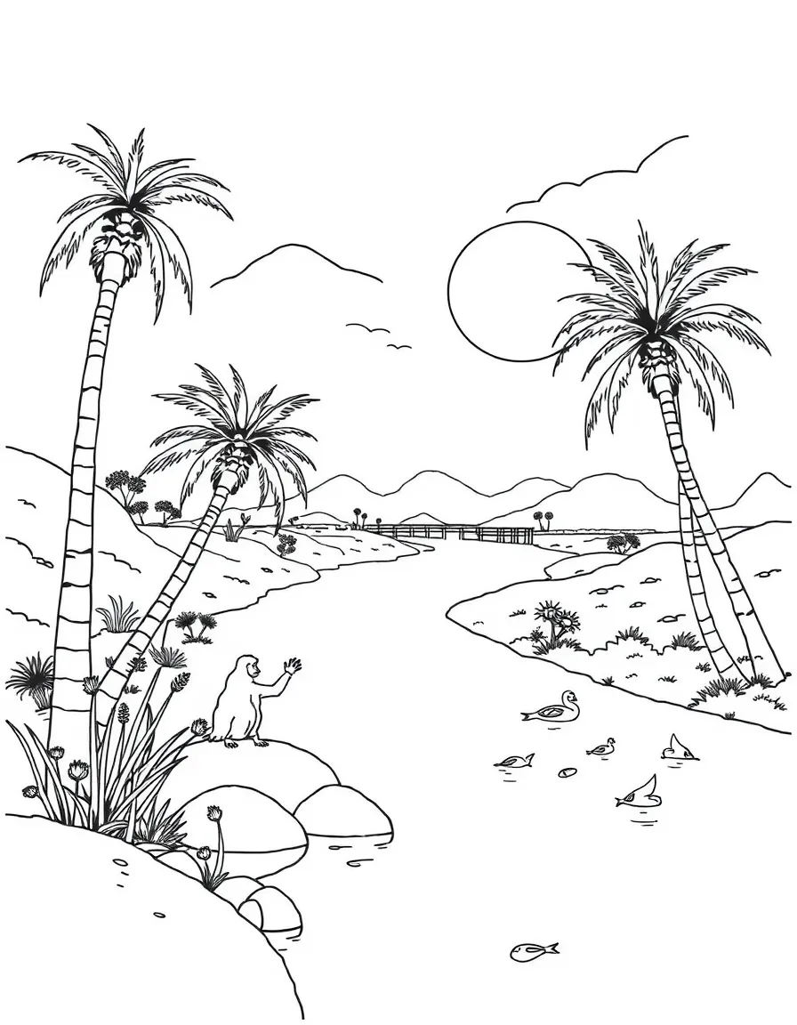 (Arab) Sudanese Nile River scene