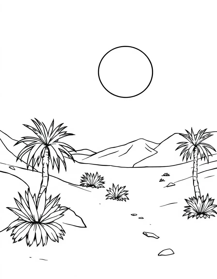 (Arab) Libyan desert oasis