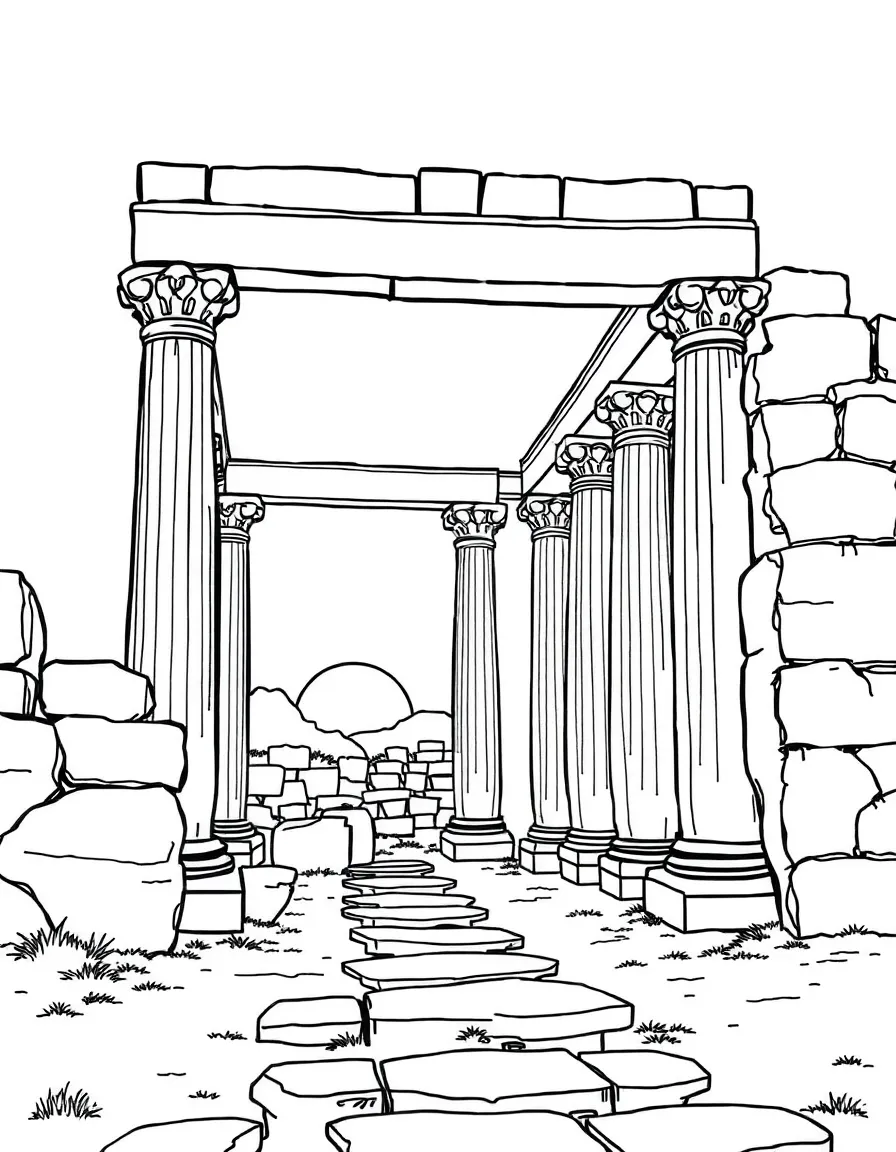 (Arab) The Sabratha Roman ruins in Libya