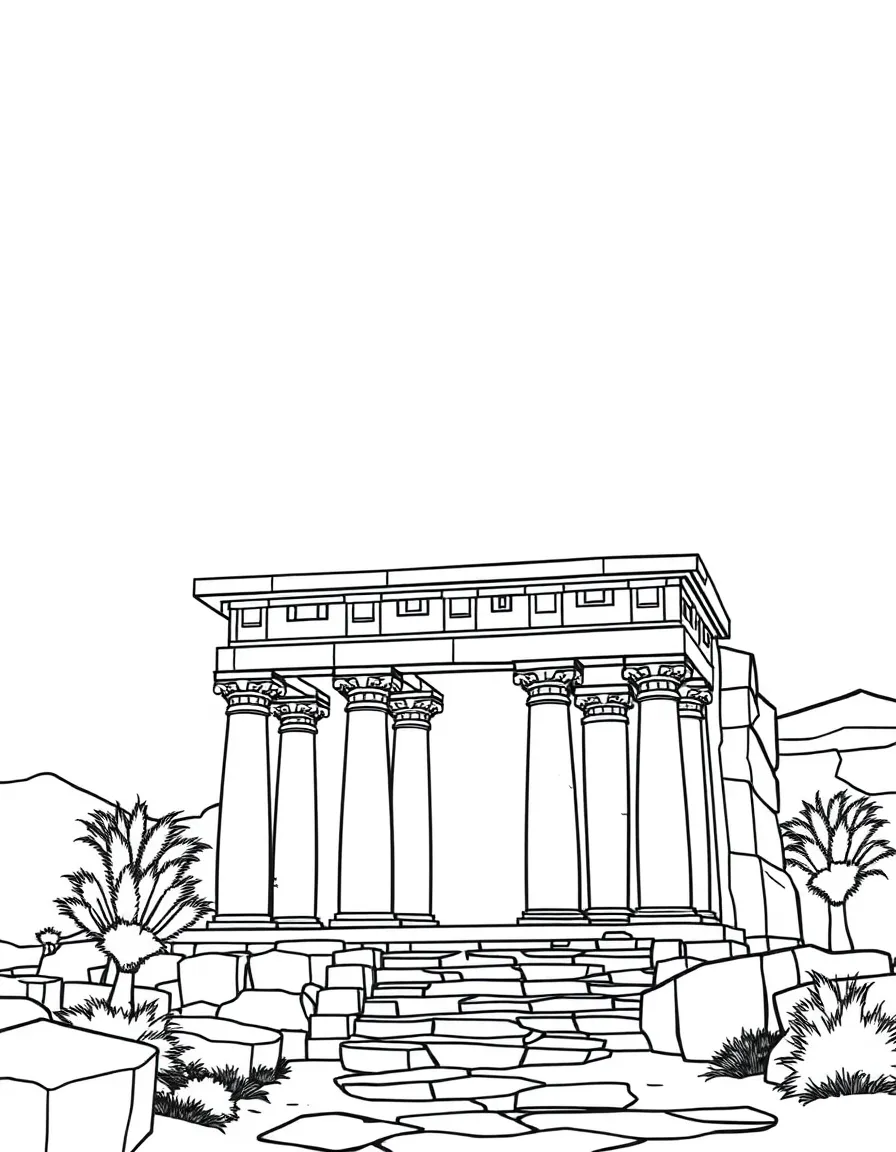 (Arab) The Baalbek temple complex in Lebanon