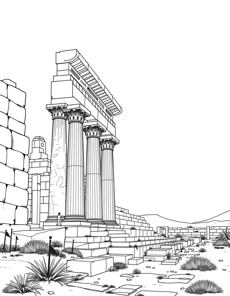(Arab) The Leptis Magna ruins in Libya