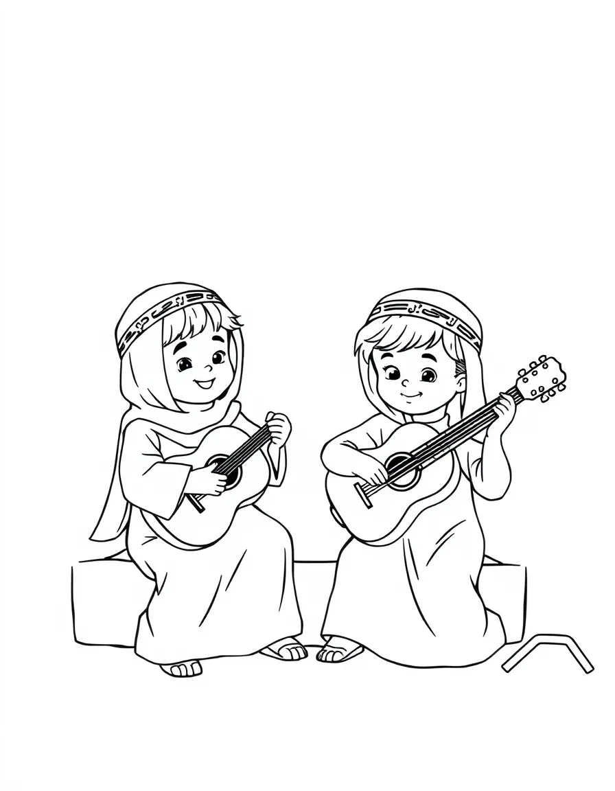 (Arab) Arabic children playing music