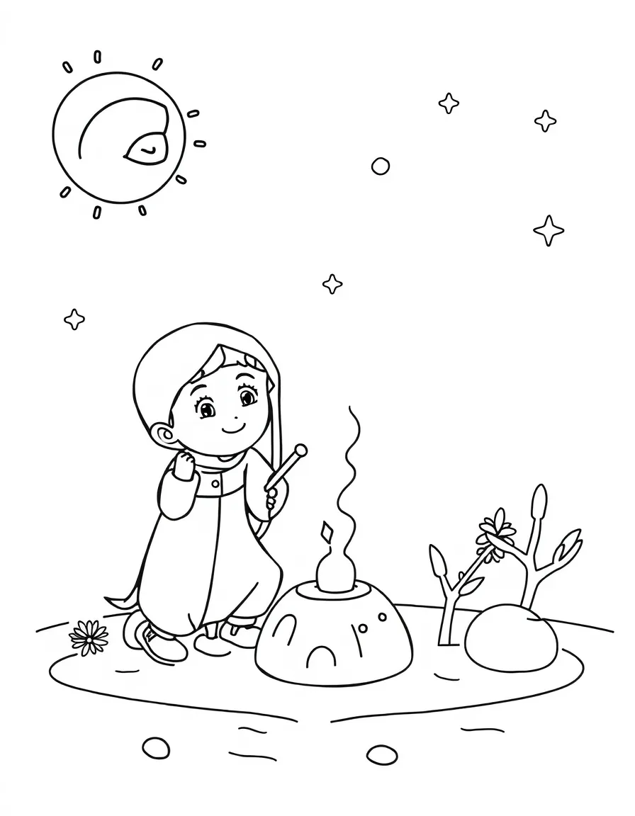 (Arab) Arabic children learning science