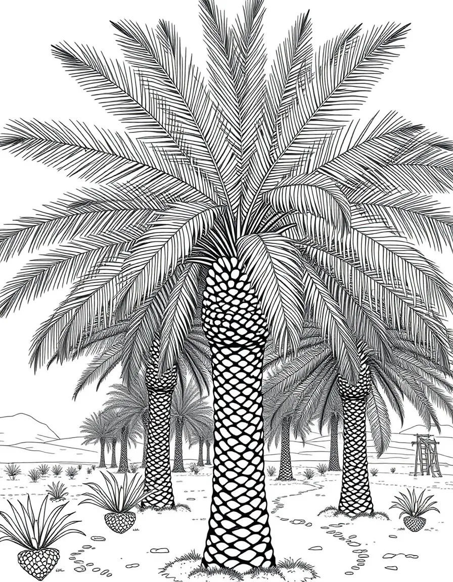 (Arab) Saudi Arabian date palm farms