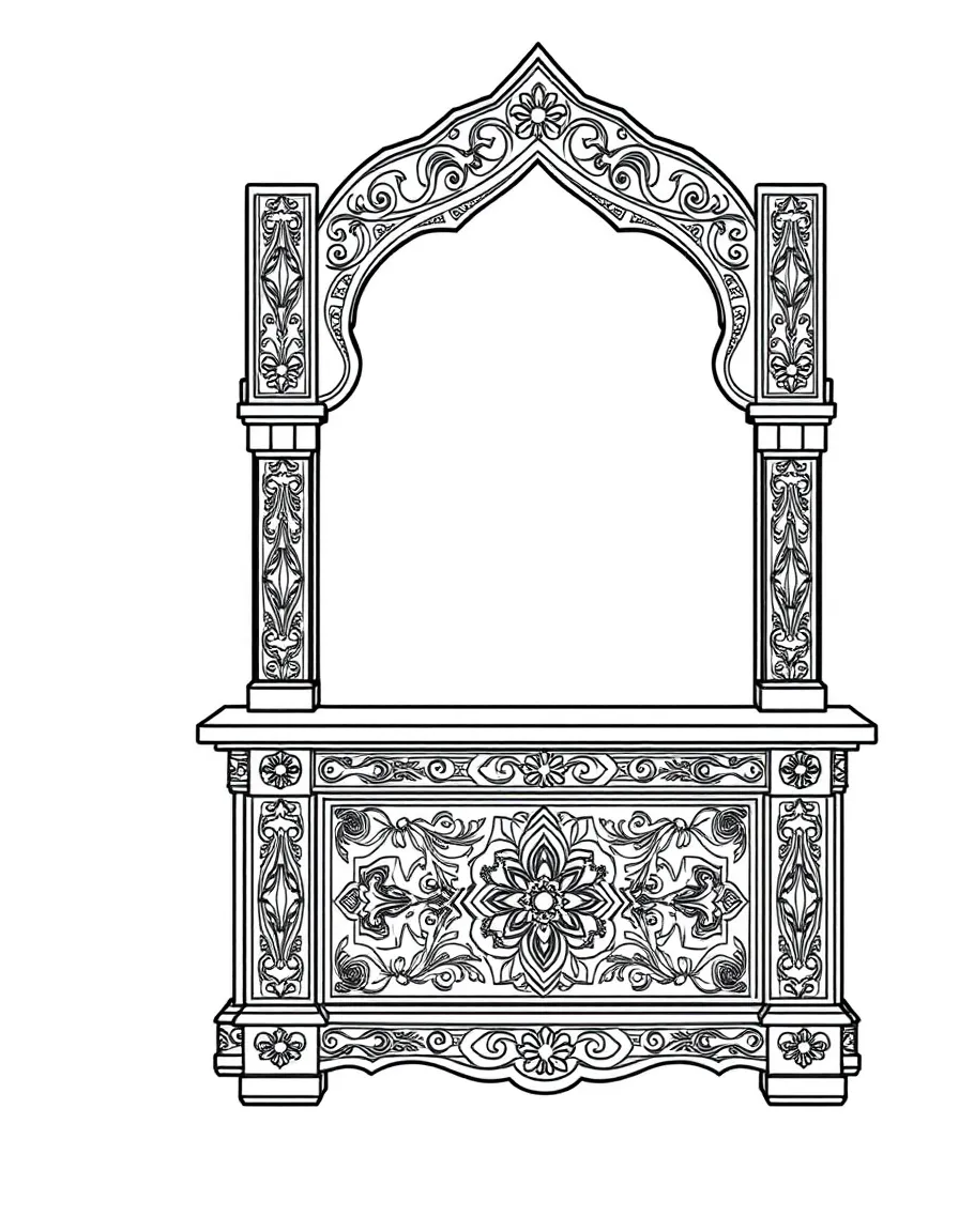 (Arab) Traditional Arabic carved furniture