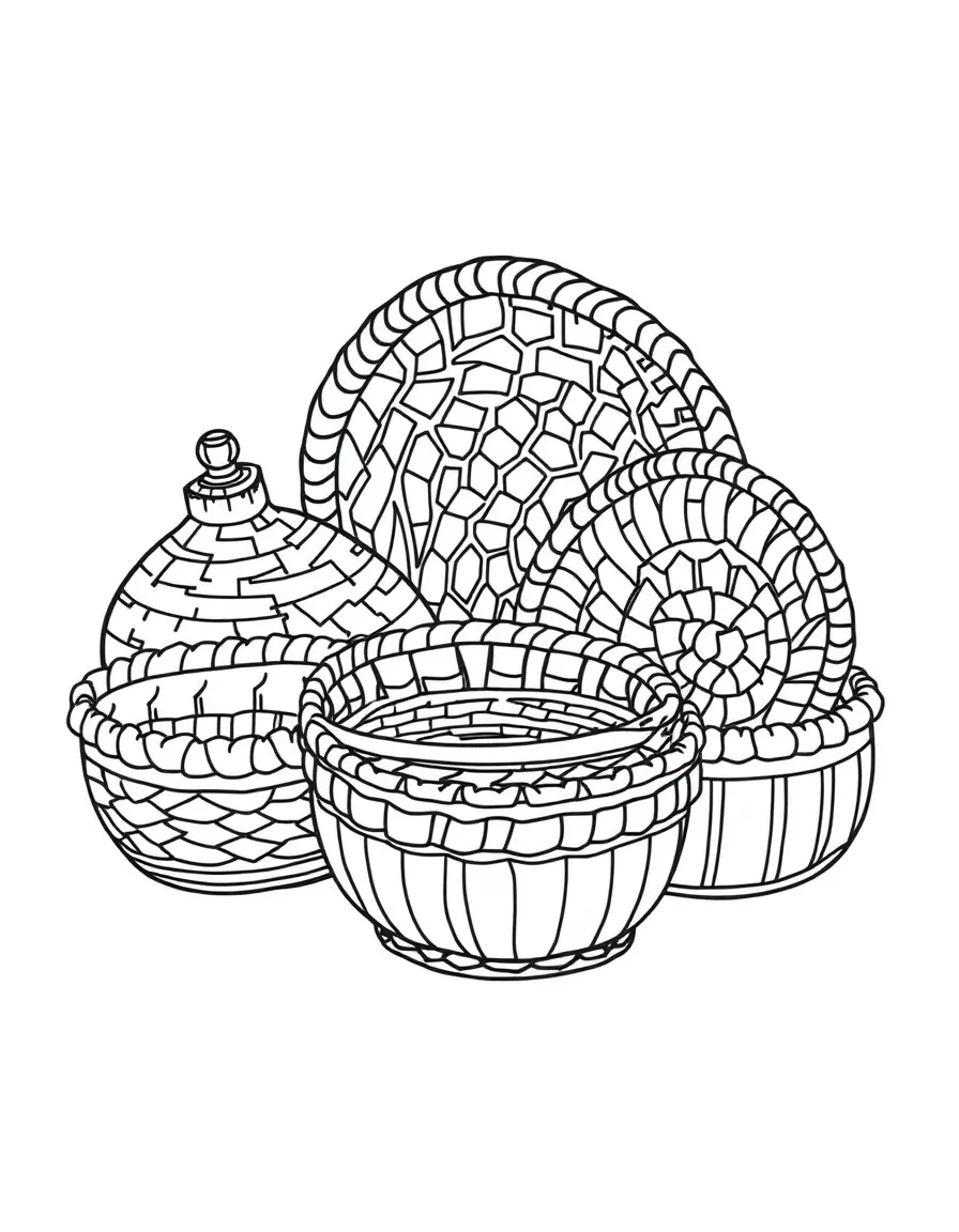 (Arab) Traditional Arabic woven baskets