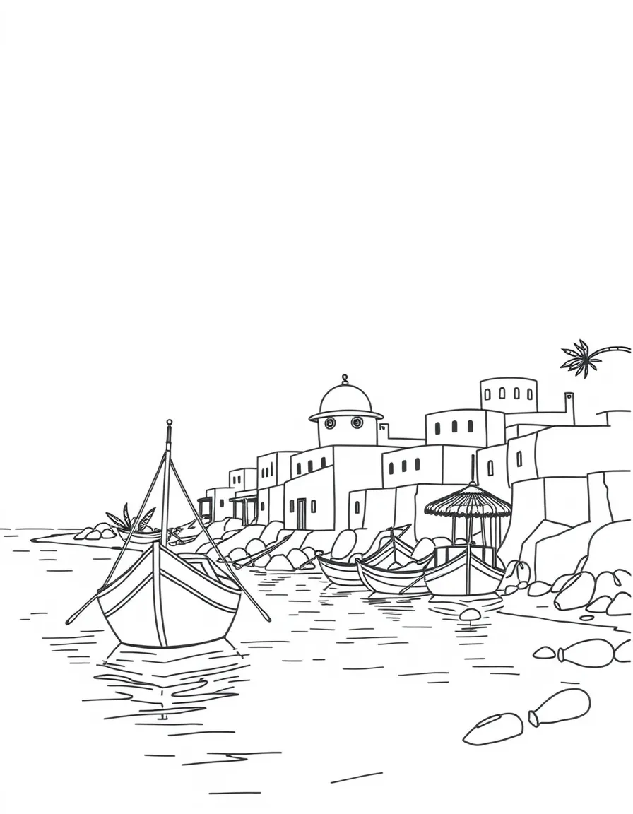 (Arab) Omani traditional fishing villages