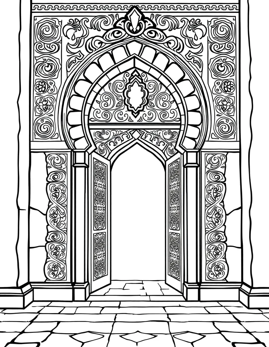 (Arab) Traditional Arabic carved doorways