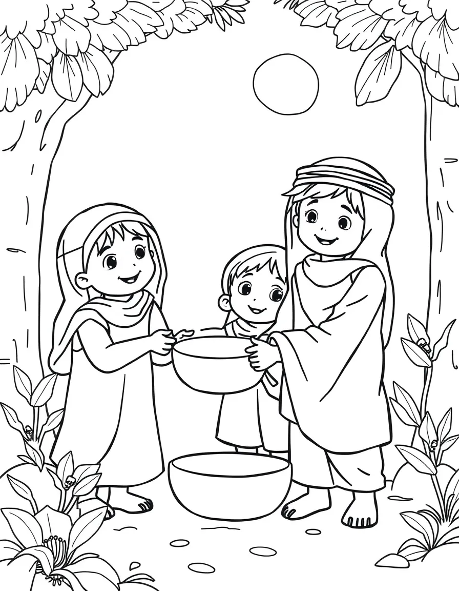 (Arab) Arabic children helping community