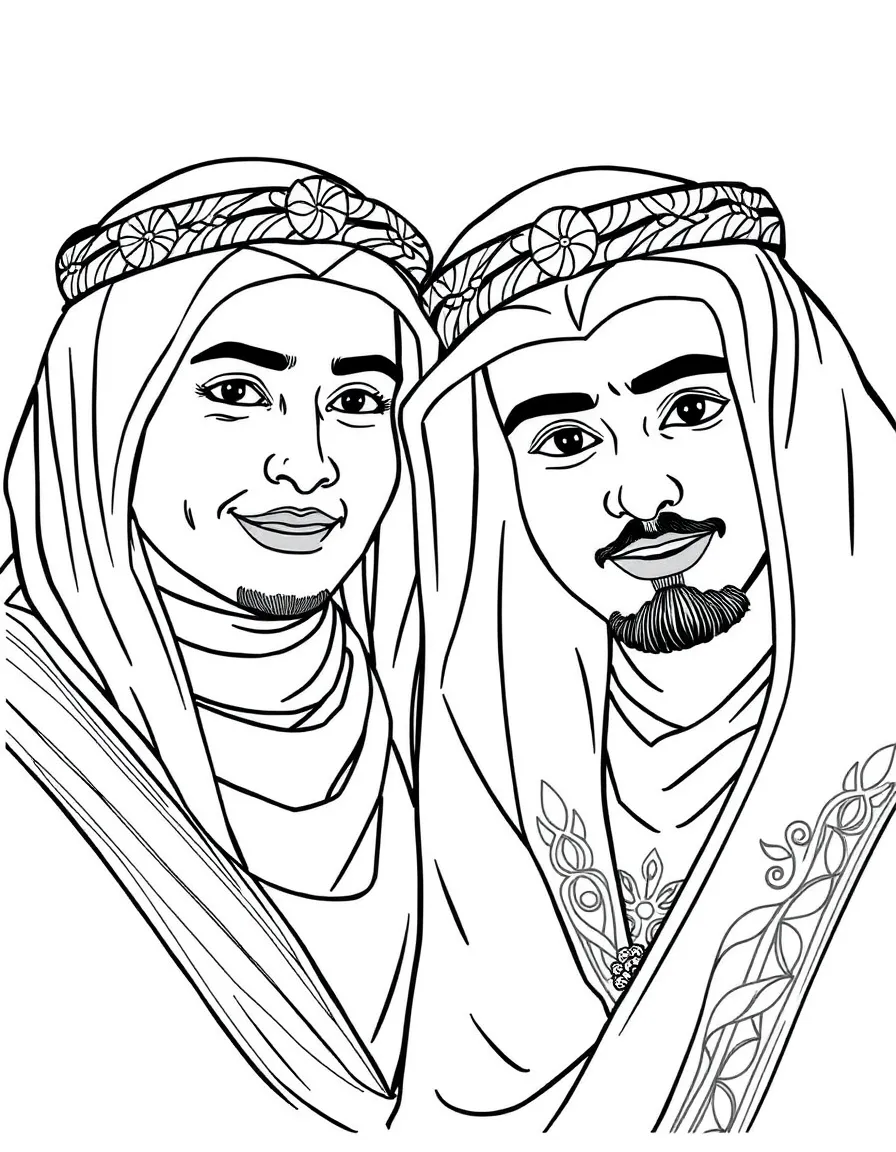 (Arab) Traditional Arabic family portrait