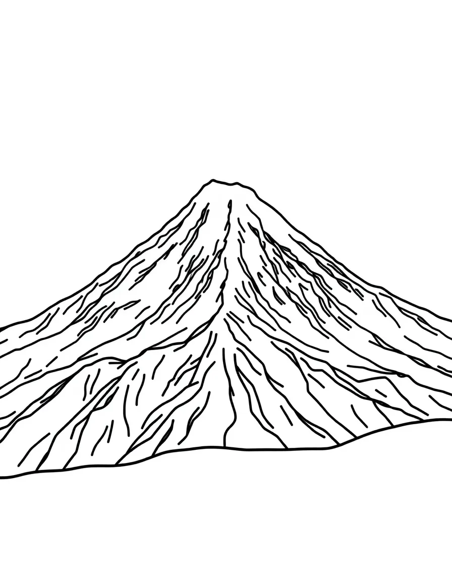 Mount Paektu (highest mountain in North Korea) with snow-capped peak and simple landscape